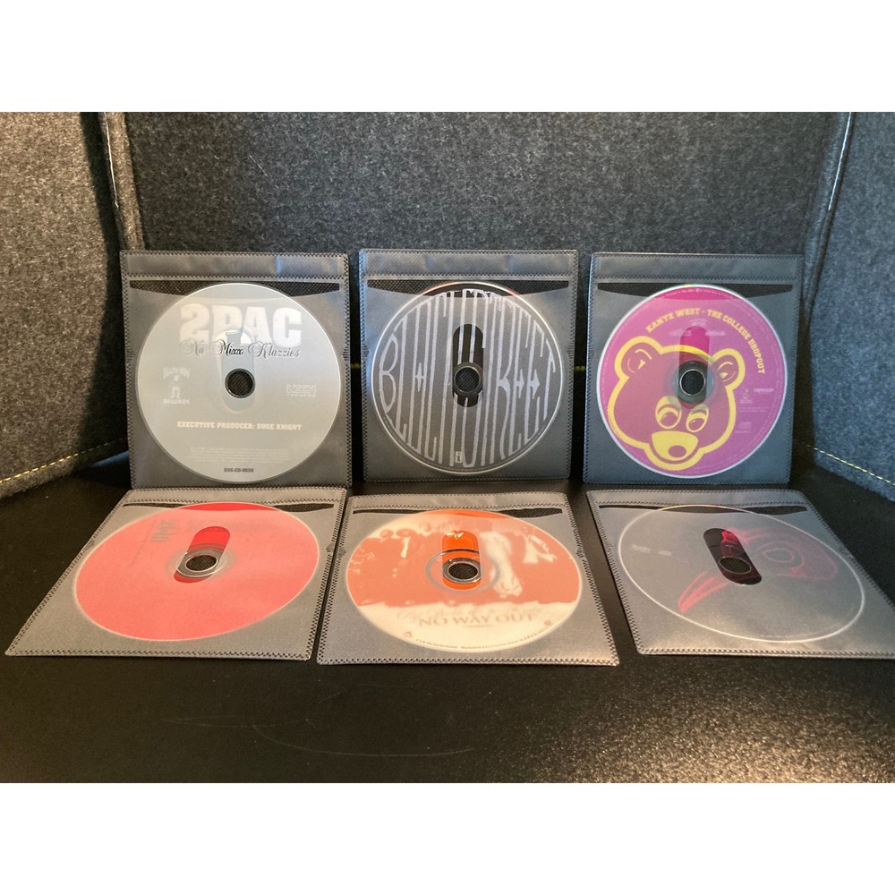 Hip Hop CD Lot Kanye West‎ 2Pac DMX Puff Daddy Blackstreet Wyclef Jean 6 Discs